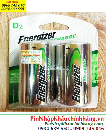 Energizer NH50-BP2, Pin sạc đại D 1.2v Energizer NH50-BP2 (D2500mAh-1.2V) chính hãng